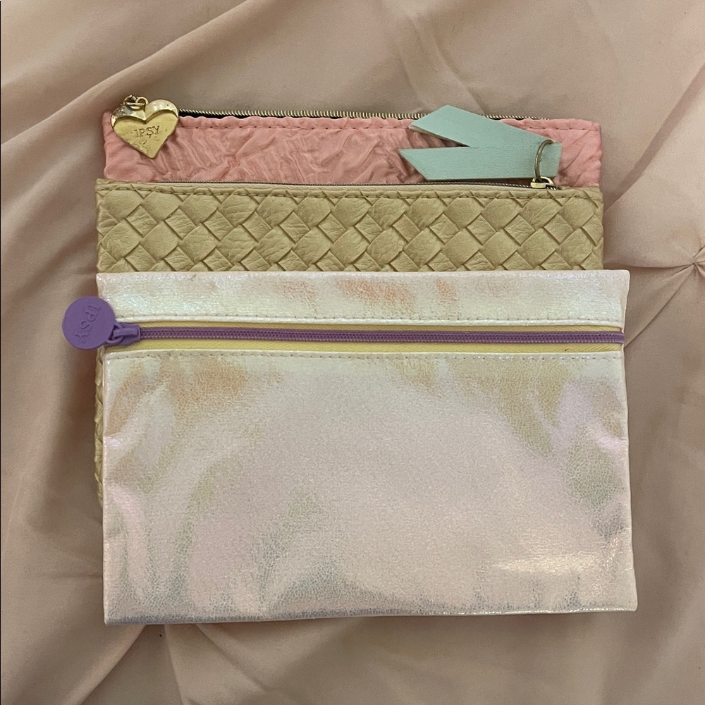 Bundle of 3 Ipsy Cosmetic Bags